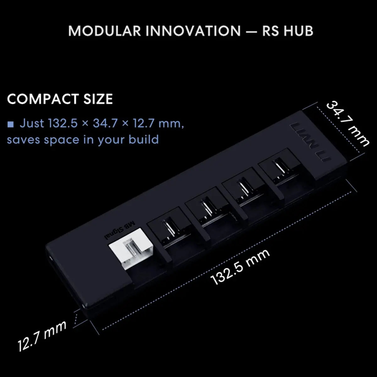Lian Li RS 1200W Rotational Shift Fully Modular ATX Power Supply, ATX 3.1 PCIe 5.1, 12V-2x6 Cable, 80 Plus Gold, Black RS1200G.BH