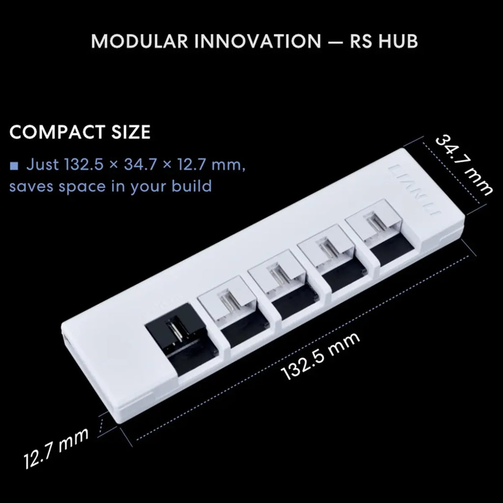 Lian Li RS1200W Fully Modular ATX Power Supply, 1200W, 80 Plus Gold, ATX 3.1 and PCIe 5.1, White RS1200G.WH