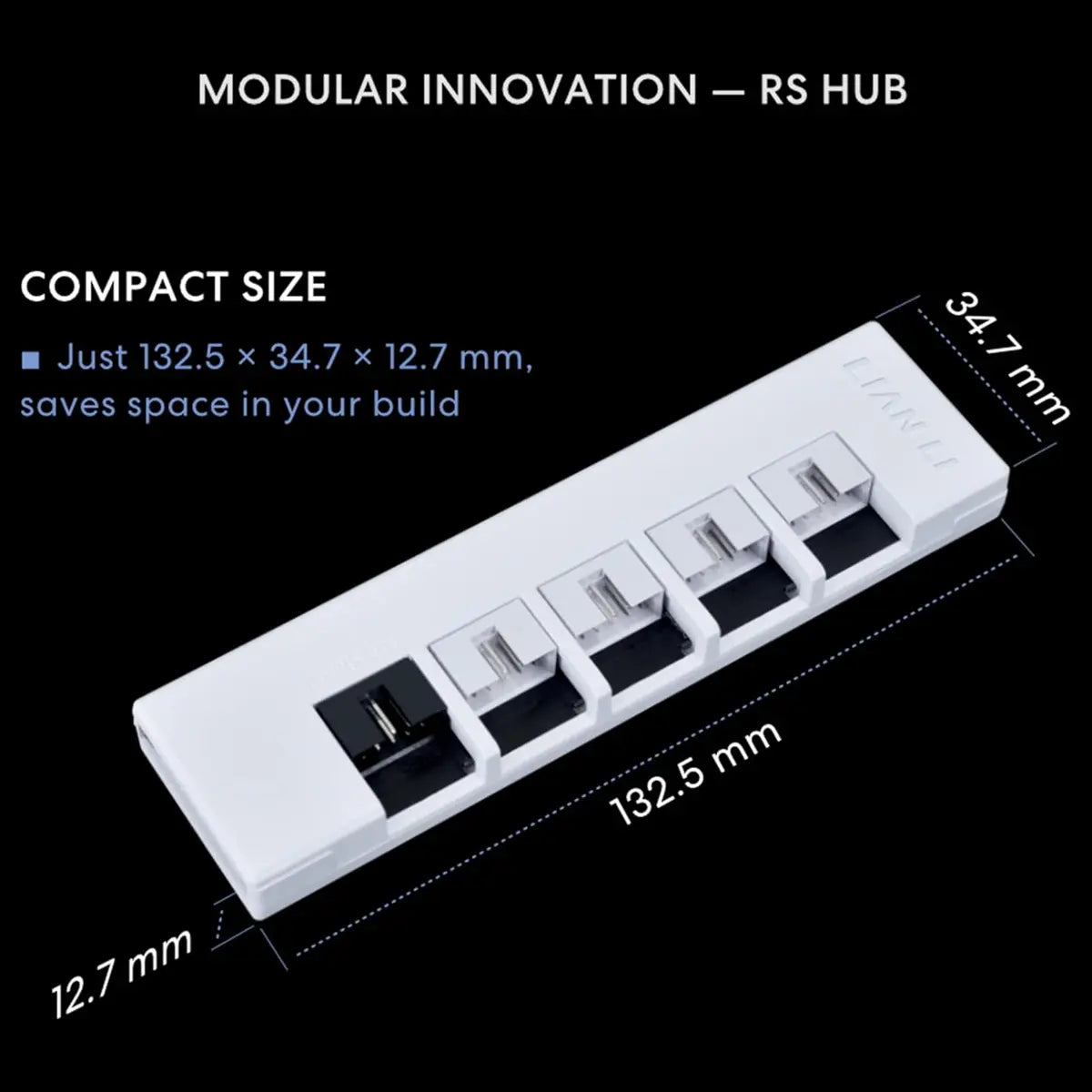 Lian Li RS1200W Fully Modular ATX Power Supply, 1200W, 80 Plus Gold, ATX 3.1 and PCIe 5.1, White RS1200G.WH