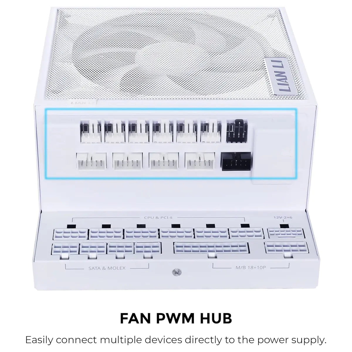 Lian Li EDGE GOLD 1200W ATX Power Supply, 80 PLUS Gold, Fully Modular, White