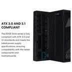 Lian Li Edge Gold 850W Power Supply Fully Modular 80 Plus Gold White