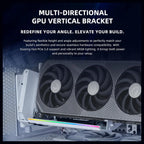 Lian Li Multi-Directional 4 Slots Vertical GPU Kit V3 Vertical GPU Kit, PCIe 5.0 x16 155mm Riser Cable, PCIe 3.0 and 4.0 Compatible, VG4v3 Black