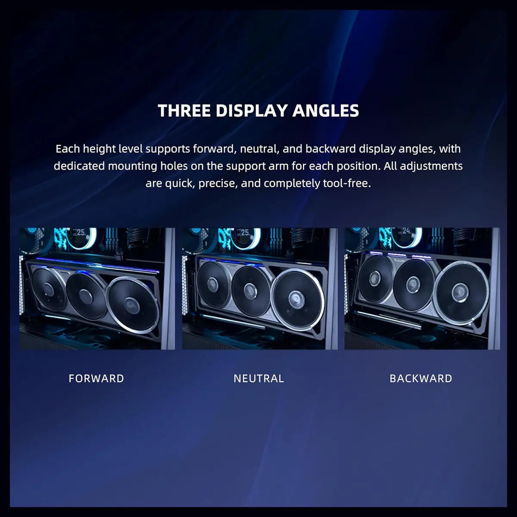 Lian Li Multi-Directional 4 Slots Vertical GPU Kit V3 Vertical GPU Kit, PCIe 5.0 x16 155mm Riser Cable, PCIe 3.0 and 4.0 Compatible, VG4v3 Black