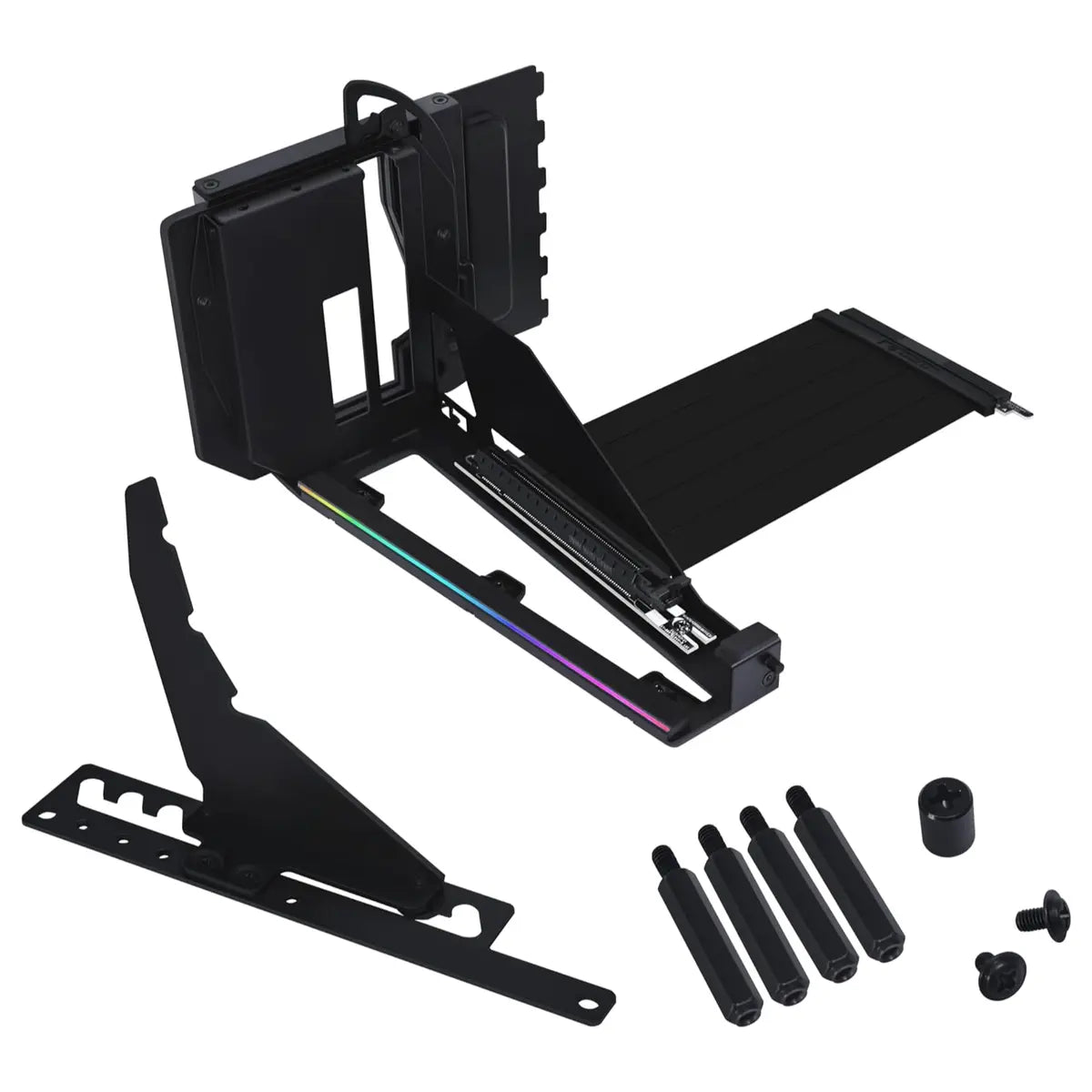 Lian Li Multi-Directional 4 Slots Vertical GPU Kit V3 Vertical GPU Kit, PCIe 5.0 x16 155mm Riser Cable, PCIe 3.0 and 4.0 Compatible, VG4v3 Black
