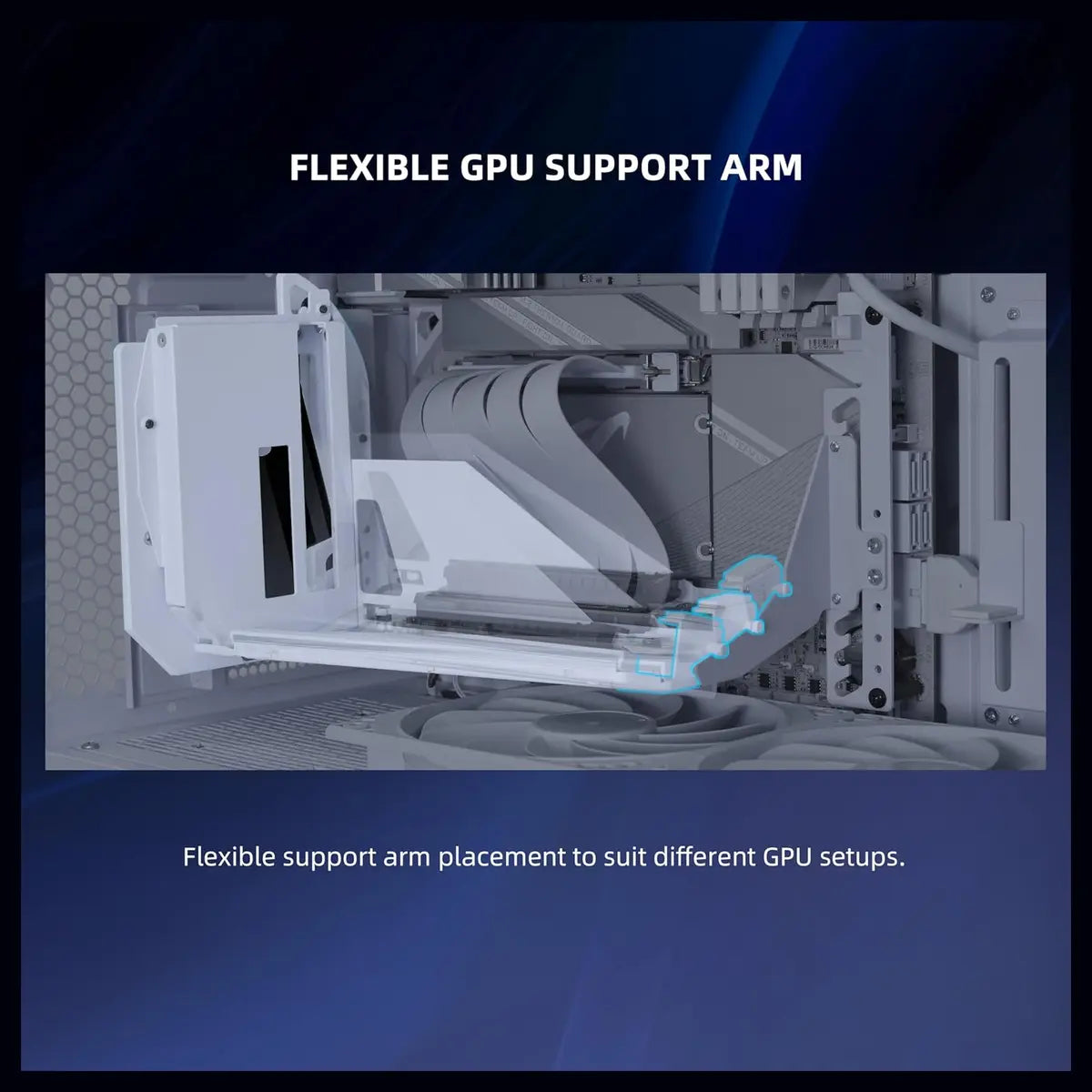 Lian Li Vertical GPU Kit V3 4 Slots PCIe 5.0 X16 155mm Riser Cable White VG4v3