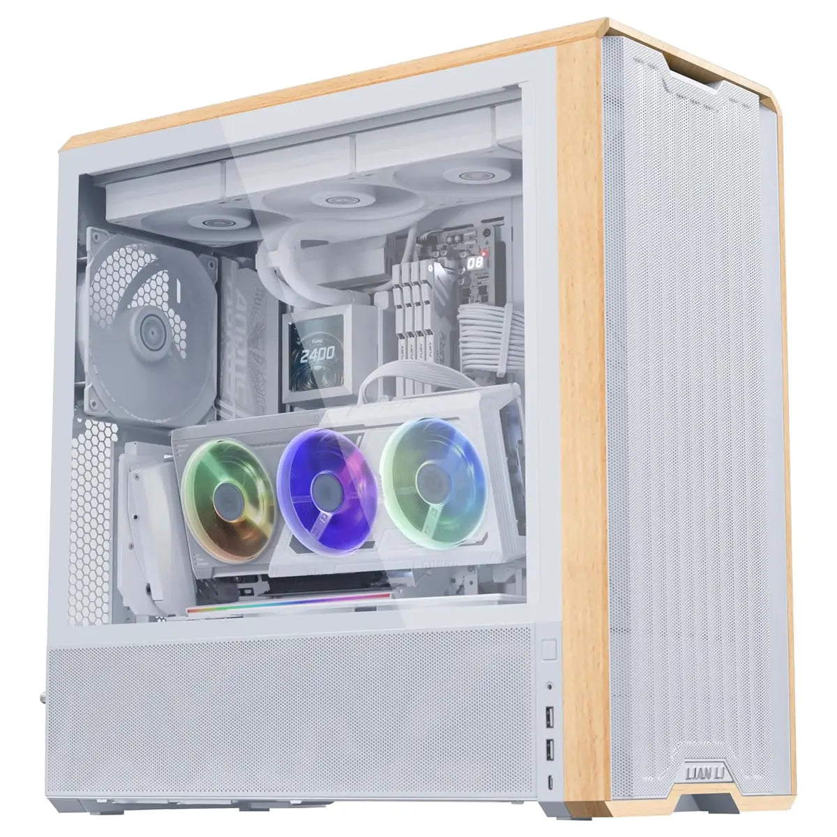 Lian Li Vertical GPU Kit V3 4 Slots PCIe 5.0 X16 155mm Riser Cable White VG4v3
