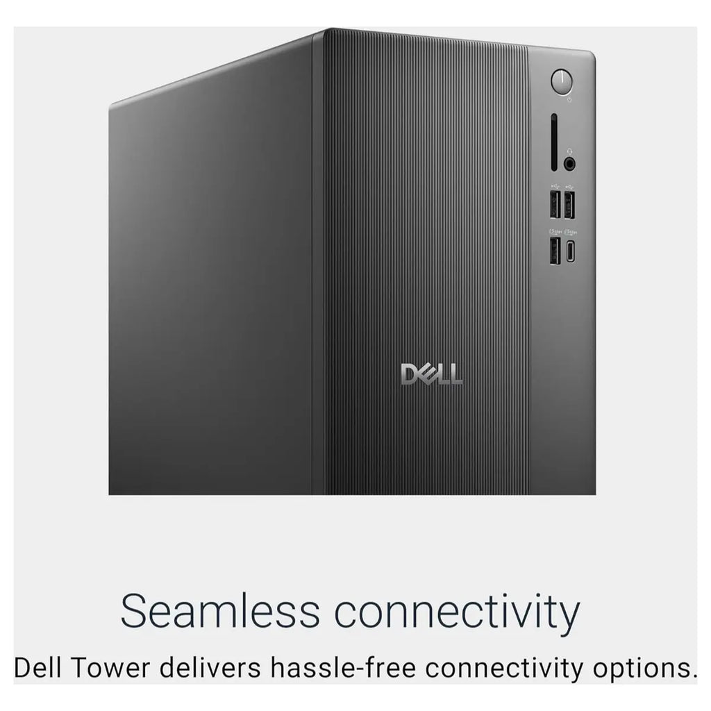 Dell ECT1250 Desktop Computer Tower Intel Core i3-14100, 8GB DDR5, 512GB NVMe SSD