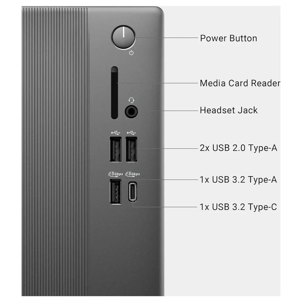 Dell ECT1250 Desktop Computer Tower Intel Core i3-14100, 8GB DDR5, 512GB NVMe SSD