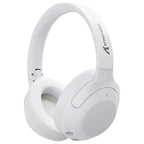 ATTACK SHARK G300 Wireless Over-Ear Headphones, Active Noise Cancelling, Bluetooth 5.3, Built-in Mic, White
