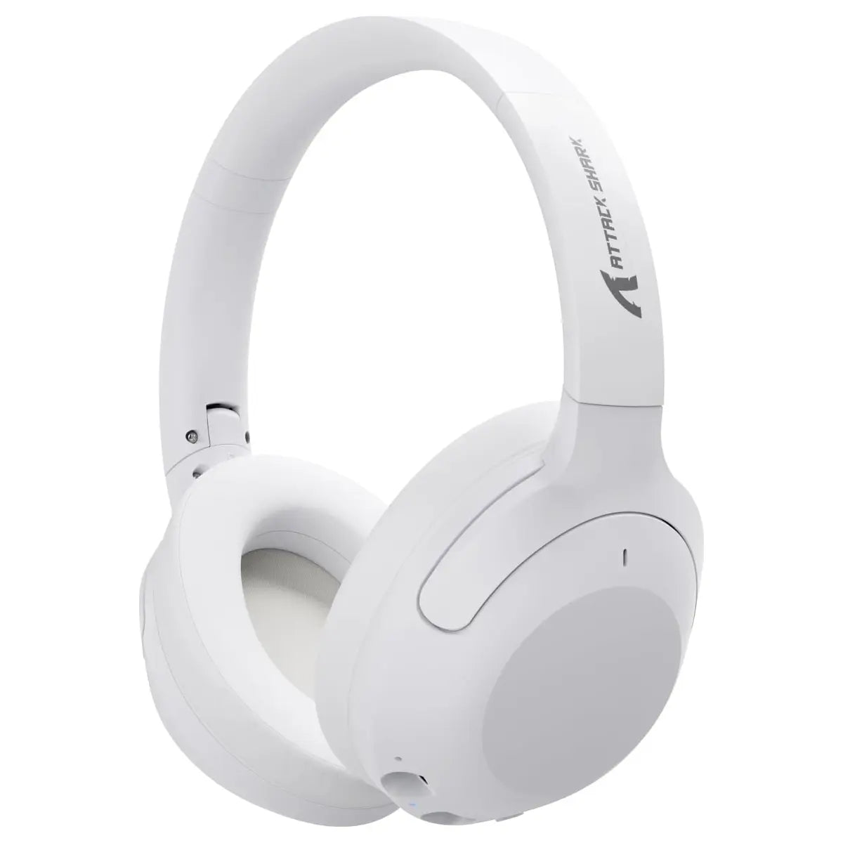 ATTACK SHARK G300 Wireless Over-Ear Headphones, Active Noise Cancelling, Bluetooth 5.3, Built-in Mic, White