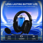 ATTACK SHARK L80PRO Wireless Gaming Headset, Tri-Mode 2.4GHz Bluetooth Wired, Dual Microphone, 40mm Drivers, Black