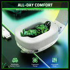 ATTACK SHARK L80PRO Wireless Gaming Headset, Tri-Mode 2.4GHz Bluetooth Wired, White