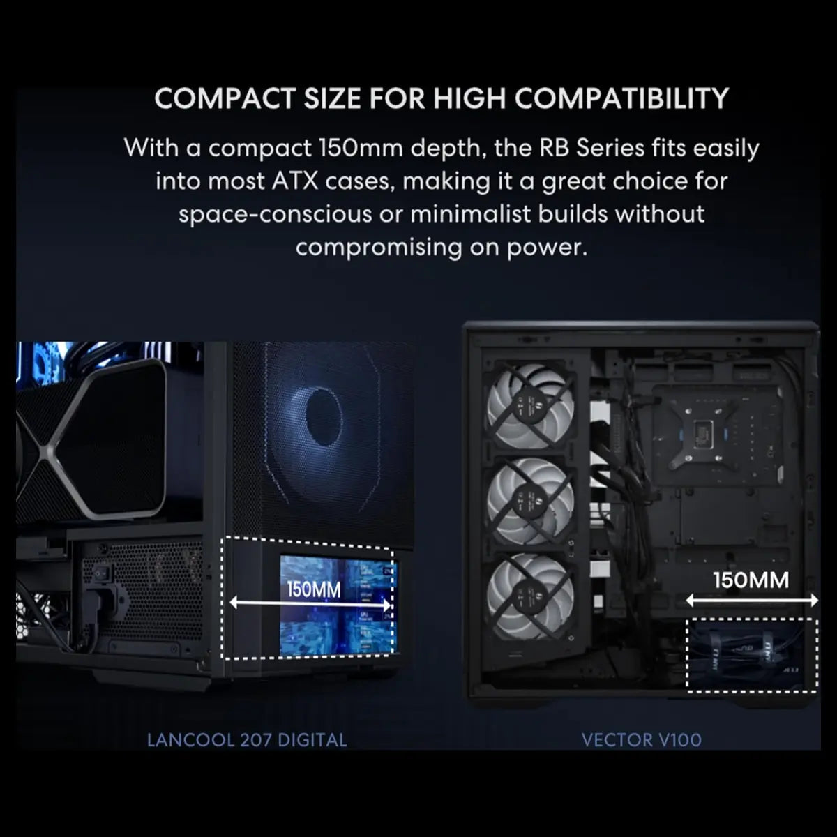 Lian Li RB 750W ATX Power Supply 80 Plus Bronze Non-Modular ATX 3.1 PCIe 5.1 Black RB0750B