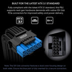 Lian Li RB 750W ATX Power Supply 80 Plus Bronze Non-Modular ATX 3.1 PCIe 5.1 Black RB0750B