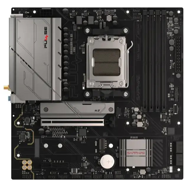 Sapphire PULSE B850M WIFI Motherboard Micro-ATX Socket AM5, AMD B850, DDR5 Up To 256GB 7600MHz OC, PCIe 4.0x16, PCIe 5.0 M.2