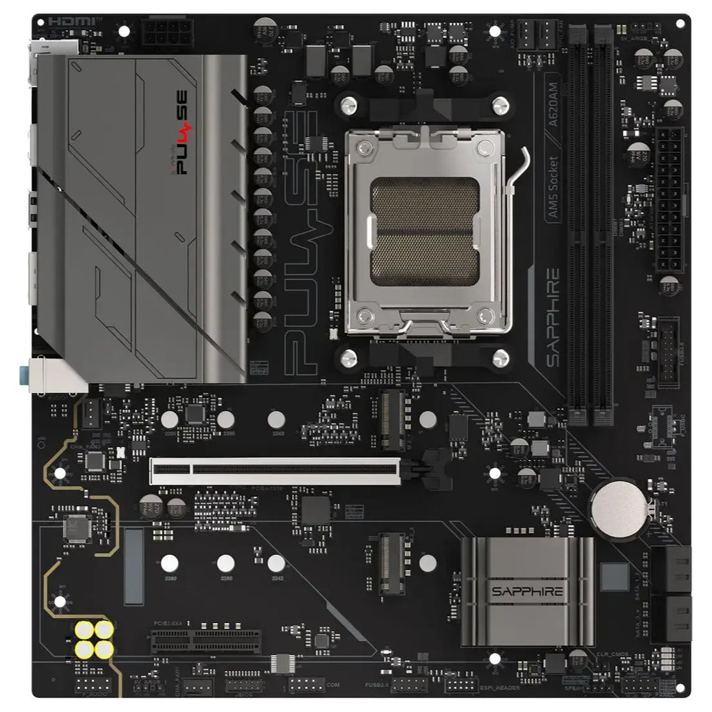 Sapphire B650M-E Motherboard Micro-ATX Socket AM5 AMD B650, DDR5 Up To 96GB 7600MHz OC