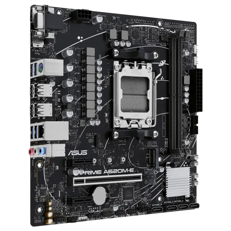 Asus PRIME A620M-E Motherboard Micro-ATX AM5, DDR5, PCIe4.0, M.2, HDMI, DisplayPort, VGA
