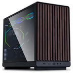 LIAN LI A3 Glass Edition Wood Mini Tower Case Micro Form Factor, Black A3X-WDG