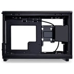 LIAN LI A3 Glass Edition Wood Mini Tower Case Micro Form Factor, Black A3X-WDG