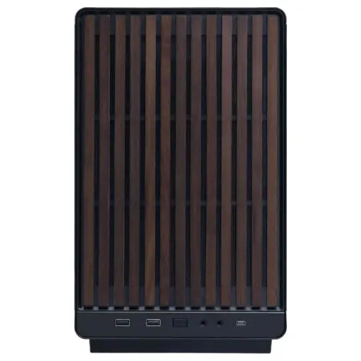 LIAN LI A3 Glass Edition Wood Mini Tower Case Micro Form Factor, Black A3X-WDG