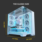 Lian Li O11 Vision Compact ATX Mid Tower Computer Case Back Connect Support O11VPW White