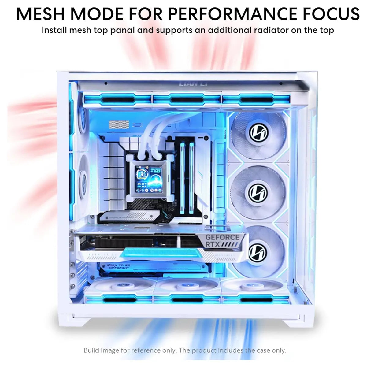 Lian Li O11 Vision Compact ATX Mid Tower Computer Case Back Connect Support O11VPW White