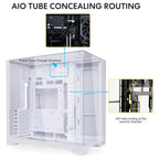 Lian Li O11 Vision Compact ATX Mid Tower Computer Case Back Connect Support O11VPW White