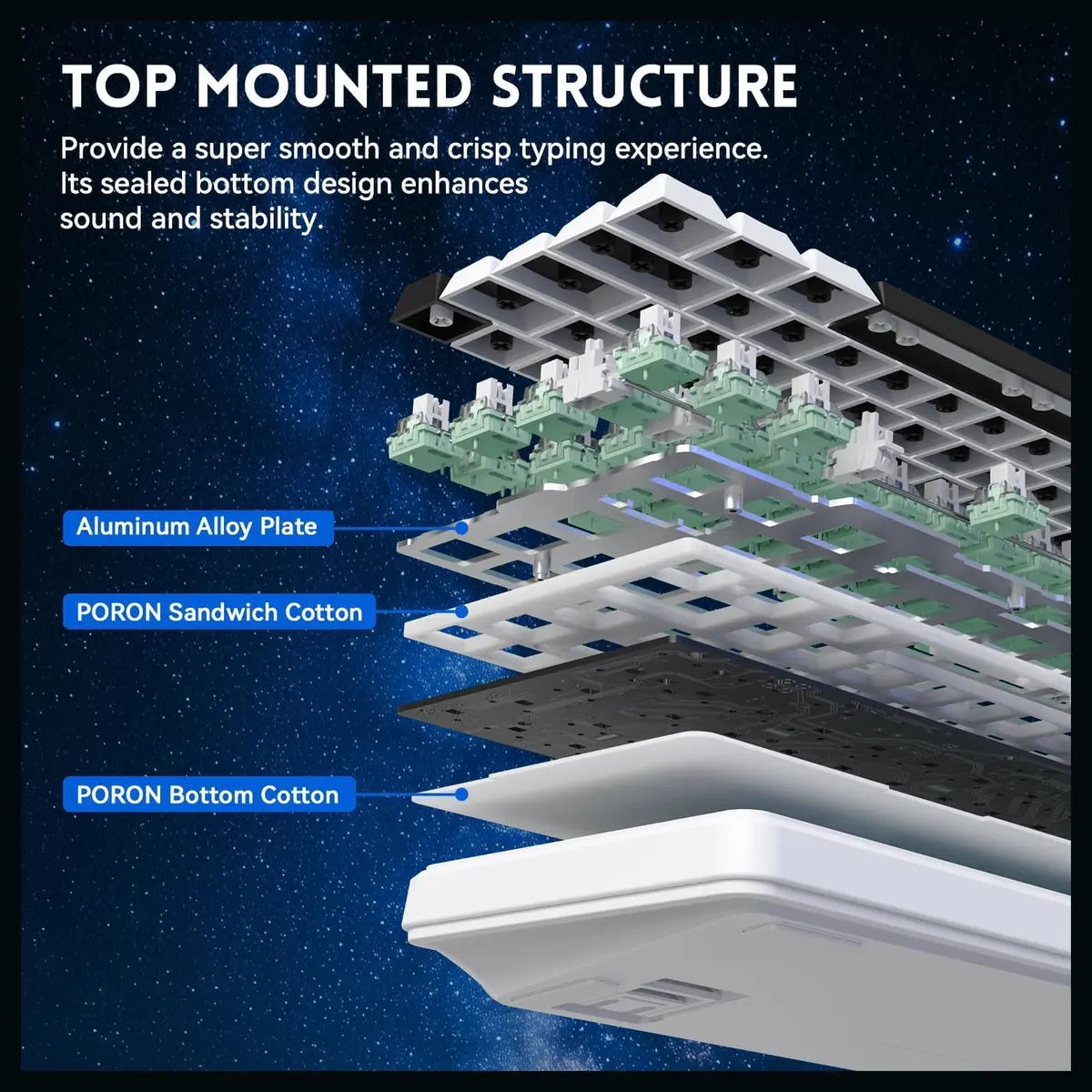 ATTACK SHARK X65 HE Mechanical Gaming Keyboard Wired Hall Effect Rapid Trigger 65% 8KHz Polling Rate PBT Keycaps White