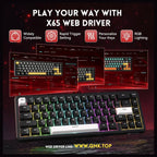 ATTACK SHARK X65 HE Wired 65% Mechanical Gaming Keyboard, Hall Effect Magnetic Switch, Rapid Trigger, Hot Swap, RGB, 8000Hz, Black