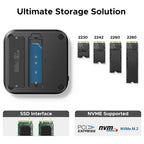 Ugreen Mac Mini M4 Dock, 11-in-1 USB-C Hub With 8TB M.2 NVMe Enclosure 10Gbps, 5x USB-A, 2x USB-C, SD and TF Card Slot, Model 65487