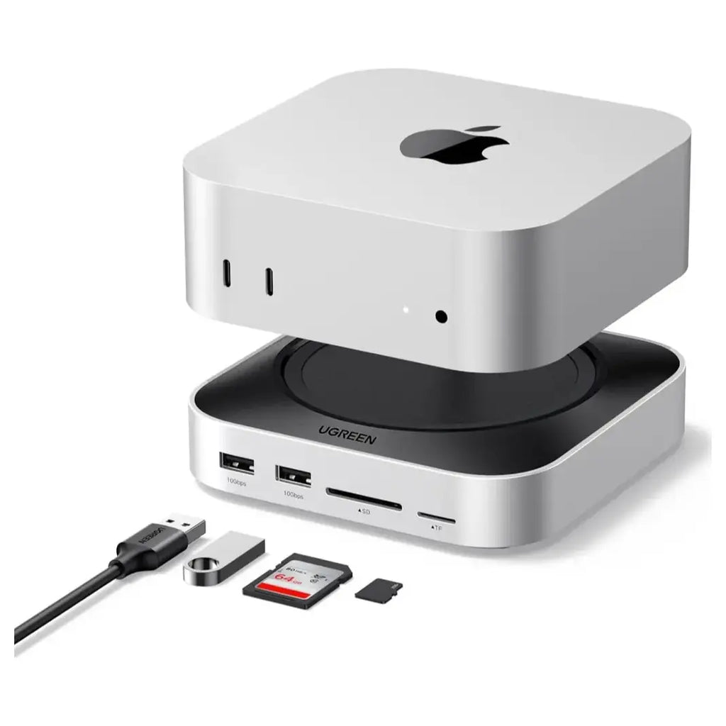 Ugreen Mac Mini M4 Dock, 11-in-1 USB-C Hub With 8TB M.2 NVMe Enclosure 10Gbps, 5x USB-A, 2x USB-C, SD and TF Card Slot, Model 65487