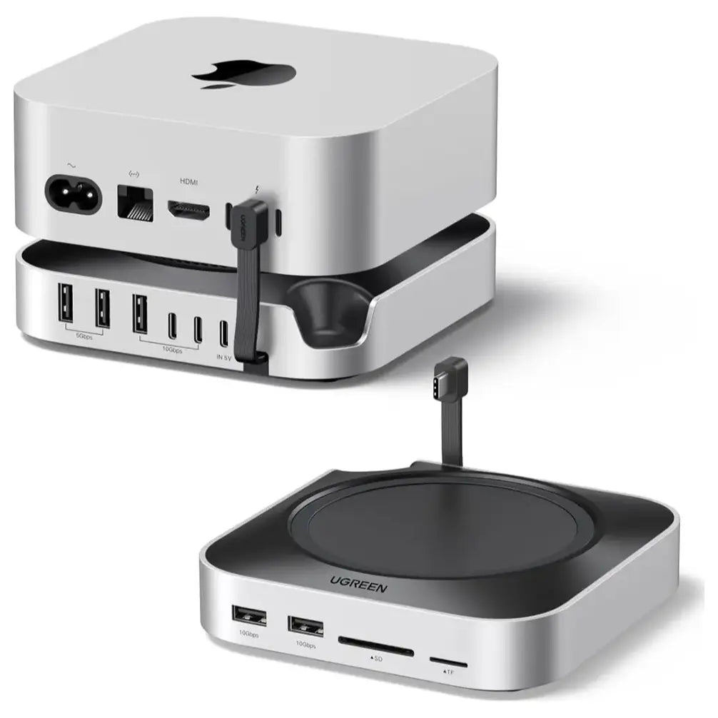 Ugreen Mac Mini M4 Dock, 11-in-1 USB-C Hub With 8TB M.2 NVMe Enclosure 10Gbps, 5x USB-A, 2x USB-C, SD and TF Card Slot, Model 65487