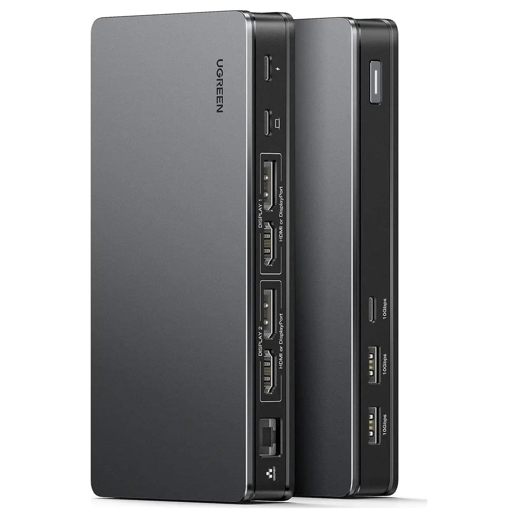 Ugreen Revodok Pro 209 USB-C Docking Station, 9-in-1 Dual 4K@60Hz, 2 DP and 2 HDMI, 10Gbps USB-C and USB-A, 100W PD, Gigabit Ethernet