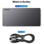 Ugreen Revodok Pro 209 USB-C Docking Station, 9-in-1 Dual 4K@60Hz, 2 DP and 2 HDMI, 10Gbps USB-C and USB-A, 100W PD, Gigabit Ethernet