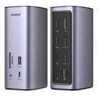 Ugreen Docking Station Triple Display 12-in-1, 8K, 2 HDMI, DP, 10Gbps USB-C and USB-A 3.2, 100W PD, Ethernet, Audio, SD and TF Card Reader
