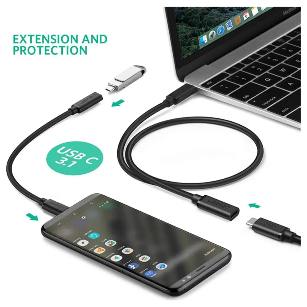 Ugreen USB Type C Extension Cable USB 3.2 Gen 2 10Gbps 100W 1m 10387