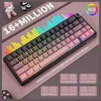 ATTACK SHARK X66 Wireless Gasket Mechanical Keyboard, Bluetooth 2.4G Type-C, 60% ANSI, Hot-Swap, RGB, 3000mAh, Blackberry
