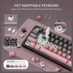 ATTACK SHARK X66 Wireless Gasket Mechanical Keyboard, Bluetooth 2.4G Type-C, 60% ANSI, Hot-Swap, RGB, 3000mAh, Blackberry