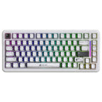 Attack Shark X82 Pro HE Mechanical Gaming Keyboard, Tri-Mode 2.4G Wired BT, 8K Polling Rate, Hall Effect Magnetic Switch, 5000mAh, White Comic