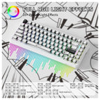Attack Shark X82 Pro HE Mechanical Gaming Keyboard, Tri-Mode 2.4G Wired BT, 8K Polling Rate, Hall Effect Magnetic Switch, 5000mAh, White Comic