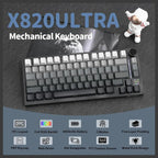 Attack Shark X820 Ultra Wireless Mechanical Keyboard 75% Hot Swappable Gaming Keyboard BT 2.4G Wired RGB PBT Keycaps Moonlight Gradient