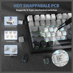 Attack Shark X820 Ultra Wireless Mechanical Keyboard 75% Hot Swappable Gaming Keyboard BT 2.4G Wired RGB PBT Keycaps Moonlight Gradient