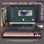 Attack Shark X87 Wireless Mechanical Keyboard, 2.4GHz USB-C Bluetooth, Hot Swappable, RGB Backlit, 4000mAh, Blackberry