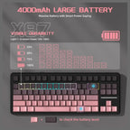 Attack Shark X87 Wireless Mechanical Keyboard, 2.4GHz USB-C Bluetooth, Hot Swappable, RGB Backlit, 4000mAh, Blackberry
