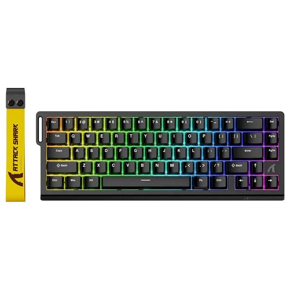 ATTACK SHARK X68 HE Rapid Trigger Keyboard Magnetic Switch, 8000Hz, Adjustable 0.1-3.4mm, Black
