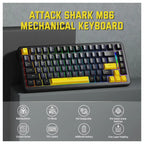 Attack Shark M86 Wireless Mechanical Keyboard 75% Tri-Mode BT5.0 2.4GHz USB-C RGB Hot Swappable Star Black
