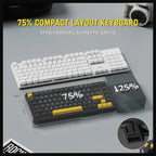 Attack Shark M86 Wireless Mechanical Keyboard 75% Tri-Mode BT5.0 2.4GHz USB-C Hot Swappable RGB Backlit Cheese White
