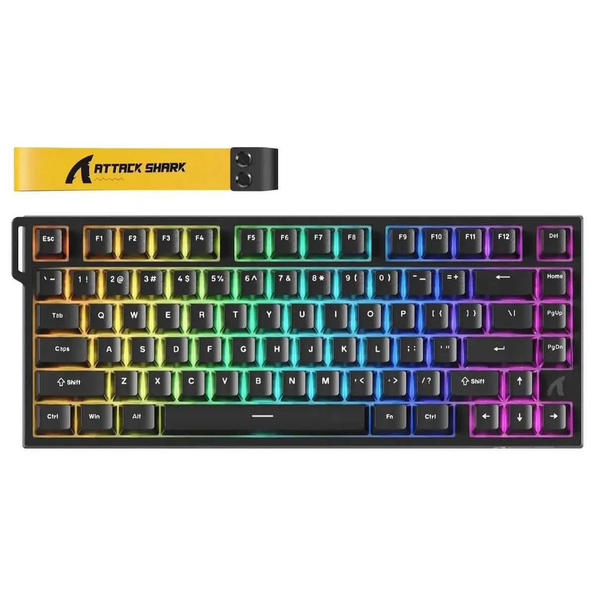 Attack Shark R82 HE Rapid Trigger Wired Mechanical Gaming Keyboard, 8K Polling, 0.005mm RT Accuracy, 256K Scan Rate, 5 Layer Sound Damped, Black