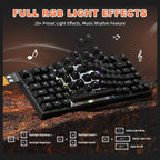 Attack Shark R82 HE Rapid Trigger Wired Mechanical Gaming Keyboard, 8K Polling, 0.005mm RT Accuracy, 256K Scan Rate, 5 Layer Sound Damped, Black