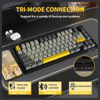ATTACK SHARK X820 Ultra Mechanical Keyboard Tri-Mode 75% ANSI Hot-Swappable RGB Mac and Win Star Black